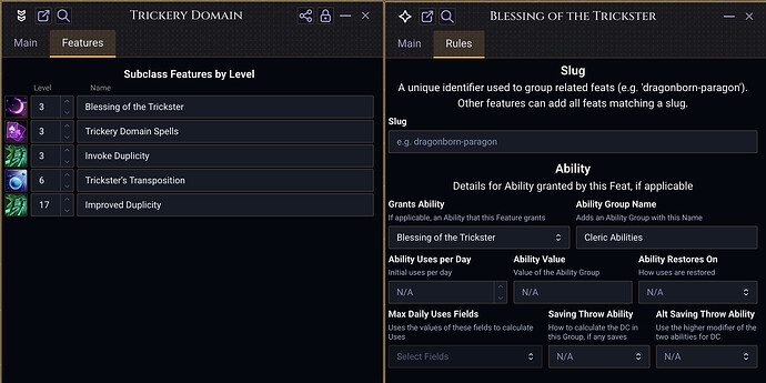 Trickery Subclass